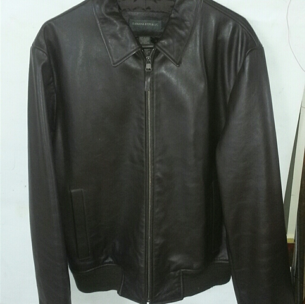 Banana Republic Leather Bomber Jacket